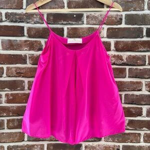 Amanda Uprichard | Revolve 100% Silk Summer Cami in Hot Pink, Size Small